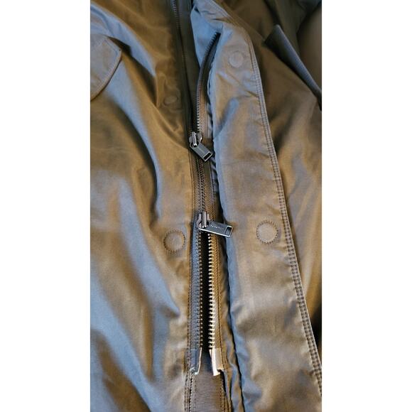 Aritzia Babaton Oskar Parka Olive Green Faux Fur Size XL Heavyweight EUC - Picture 7 of 16